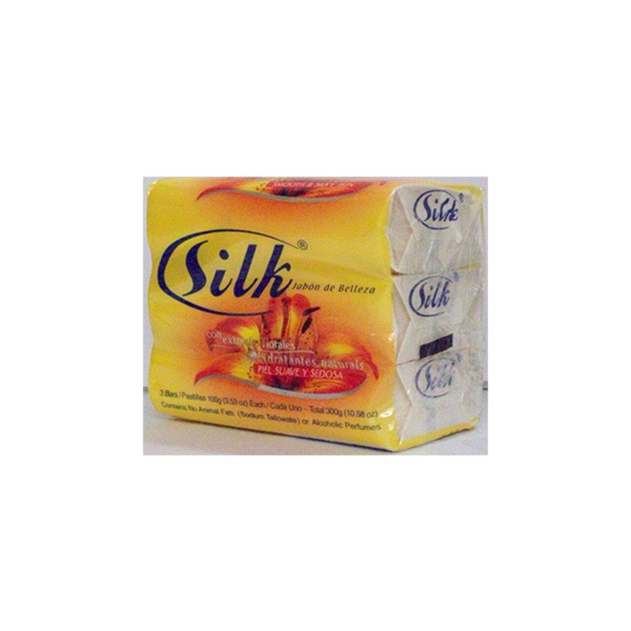 Silk Beauty Bar with Flower Extracts and Natural Moisture 3 in 1 Pack (3 by 100g) approx.